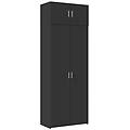 - mobile portaoggetti nero 80x42 5x225 cm in truciolato