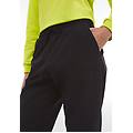pantaloni joggers donna in tessuto popeline tinto in capo nero donna extra small
