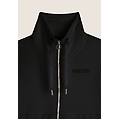 felpa da donna zip e collo alto con banda in velluto nero donna extra small
