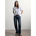 - jeans in puro cotone denim regular fit donna azzurro chiaro taglia 38