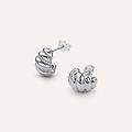 orecchini a cerchio silver collection argento rodiato collezione silver collection bianco