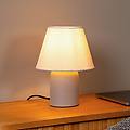 lampada da tavolo macia beige/colore naturale altezza 27 cm ceramica/tessuto