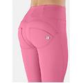 pantaloni push up wr. up vita alta superskinny similpelle pink cosmos donna extra large