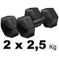 - trade shop coppia di manubri in vinile da 25kg ognuno manubri pesi palestra fitness sport