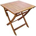 milanihome tavolino pieghevole in legno di acacia 70 x 70 per esterno giardino portico ristorante