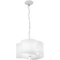 luce ambiente design lampadario neoclassico imagine grigio paralume bianco 3x e27 &oslash;47cm