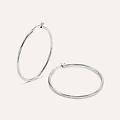 orecchini a cerchio silver collection argento rodiato collezione silver collection bianco