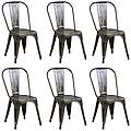 - agatha sedia industrial set da 6