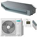condizionatore canalizzabile adt quadri split 9000+9000+18000+18000 btu inverter a++ unità