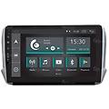 autoradio custom fit per peugeot 2008 e 208 android gps bluetooth wifi dab usb full hd touchscreen