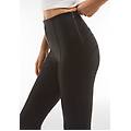 pantaloni push up wr. up vita alta tessuto lucido wet effect black coated donna medium