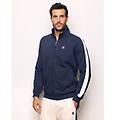 felpa con zip in cotone fila x y-sport / blu notte / xl blu notte