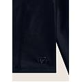 maglia corta con scollo quadrato in tessuto effetto wet dark sapphire donna large
