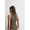 body spalla larga in fresh bamboo donna verde taglia l
