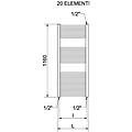 termoarredo scaldasalviette lisa 22 h 1160 l 400 cromato 20 elementi tubolare ral 9010 interasse