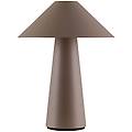 lampada da tavolo a batteria cannes marrone 26 cm ip44