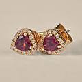 orecchini lobo jasmine oro giallo rodolite diamante collezione jasmine oro giallo