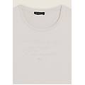 t-shirt donna manica lunga con scritta e strass white sand donna extra small