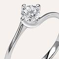 anello solitario valentino firmamenti oro bianco diamante collezione firmamenti misura 54 oro