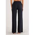 pantaloni lunghi palazzo in modal con cashmere light donna nero taglia m