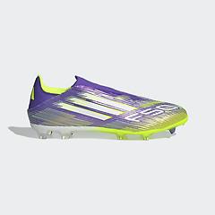 adidas scarpe calcio f50 league laceless fg/mg viola/giallo
