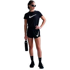 Nike One Swoosh W Short Running Donna Nero L
