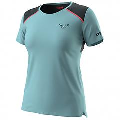 dynafit sky w maglia trail running donna light blue/dark blue/red s