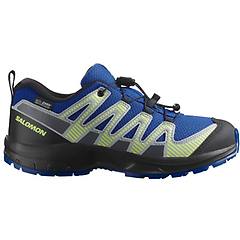 salomon xa pro v8 wp j scarpe trail running bambino blue/green 35 eu