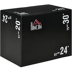homcom plyo box 3 in1 a 3 altezze jumping box pliometrico capacita 120kg nero