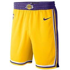 Nike Los Angeles Lakers M Pantaloncini Basket Uomo Giallo