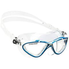 Cressi Occhialini Nuoto Planet Bianco Blu Con Lenti Trasparenti