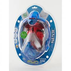 seac sub maschera subacquea fun total face xs s blu arancione