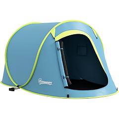 Outsunny Tenda Da Campeggio Pop Up Singola Impermeabile. Blu
