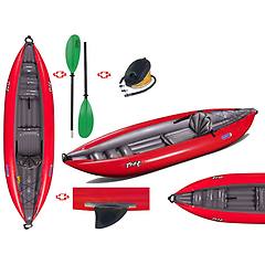 Gumotex - Canoa Gonfiabile Twist1 Rosso Con Pinna 043948-r