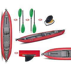 Gumotex - Canoa Gonfiabile Twist2/1 Rossa Con Pinna 045355-r