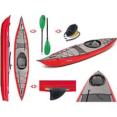 Gumotex - Canoa Gonfiabile Framura Rossa Con Pinna 045220-r