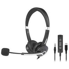 hamlet cuffie microfono filo renova headset cjs black e silver hheadm cjs
