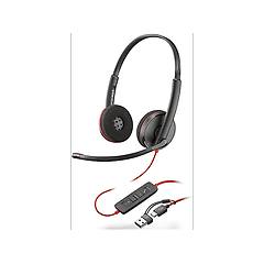 Poly Cuffie Blackwire 3220 Pc Nero