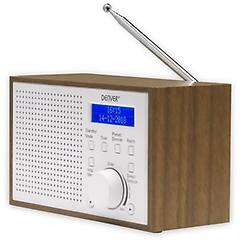 denver dab 46white radio internet analogico e digitale marrone bianco