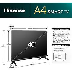 hisense tv led full hd 40 40a49n smart tv vidaa