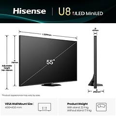 Hisense 55u8q Tv 55 Pollici 4k Ultra Hd Mini Led Smart