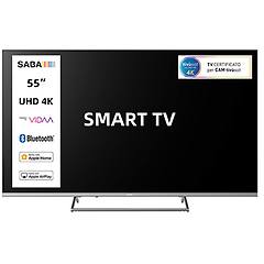 saba smart tv 55'' ultra hd 4k sistema vidaa tivusat audio dolby