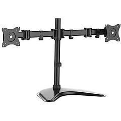 link braccio supporto da tavolo con base per 2 monitor 13 27 fino a 8 kg a 3 snodi