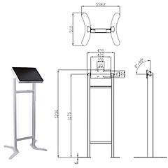 Itb Solution Roline Supporto Da Pavimento Portatile Per Schermo