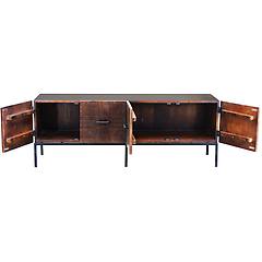 Milani Home - Mantra Porta Tv Con Decoro 4 Ante Legno E Ferro