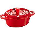 ceramique mini cocotte ovale 11 cm ciliegia