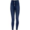 jeans wr. up in navetta con vita altissima stile bustier dark jeans-seams on tone donna large