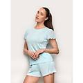 pigiama corto happy night / acquamarina / xl acquamarina