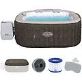 idromassaggio lay-z-spa cabo smart hydrojet 6 persone 180x180x71cm marrone rattan