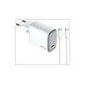 caricabatterie caricabatterie gan a muro 65w con cavo bianco